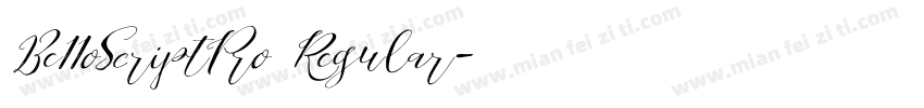 Be11oScriptPro Regular字体转换